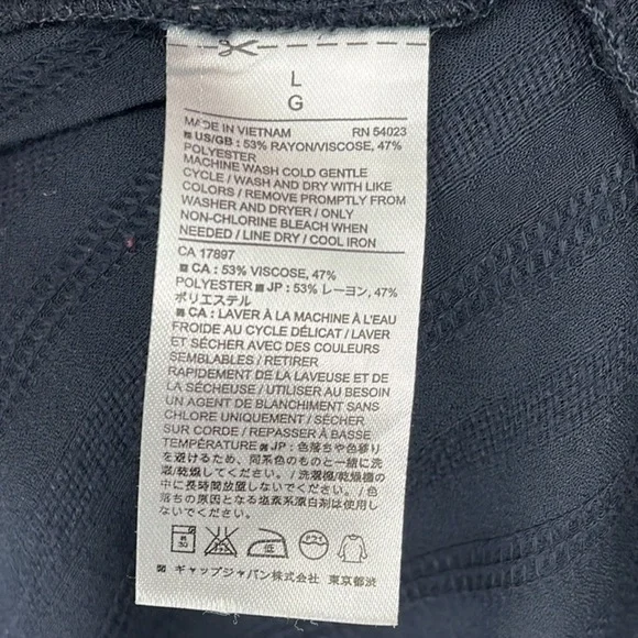 Banana Republic Short Sleeve Top Black Women’s Size Large - Picture 5 of 6